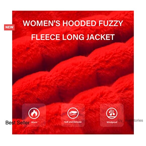 Long Faux Fur Coat Hooded Oversized Winter Warm Fuzzy Jacket Chic - Picture 4 of 7